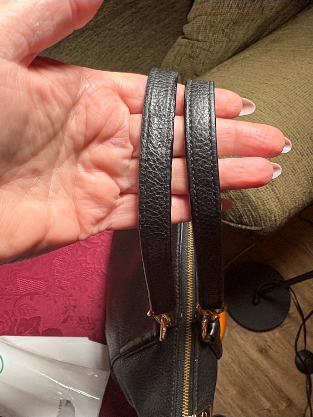 Coach Black Pebbled Leather Bag with Gold Hardware - Picture 13 of 13